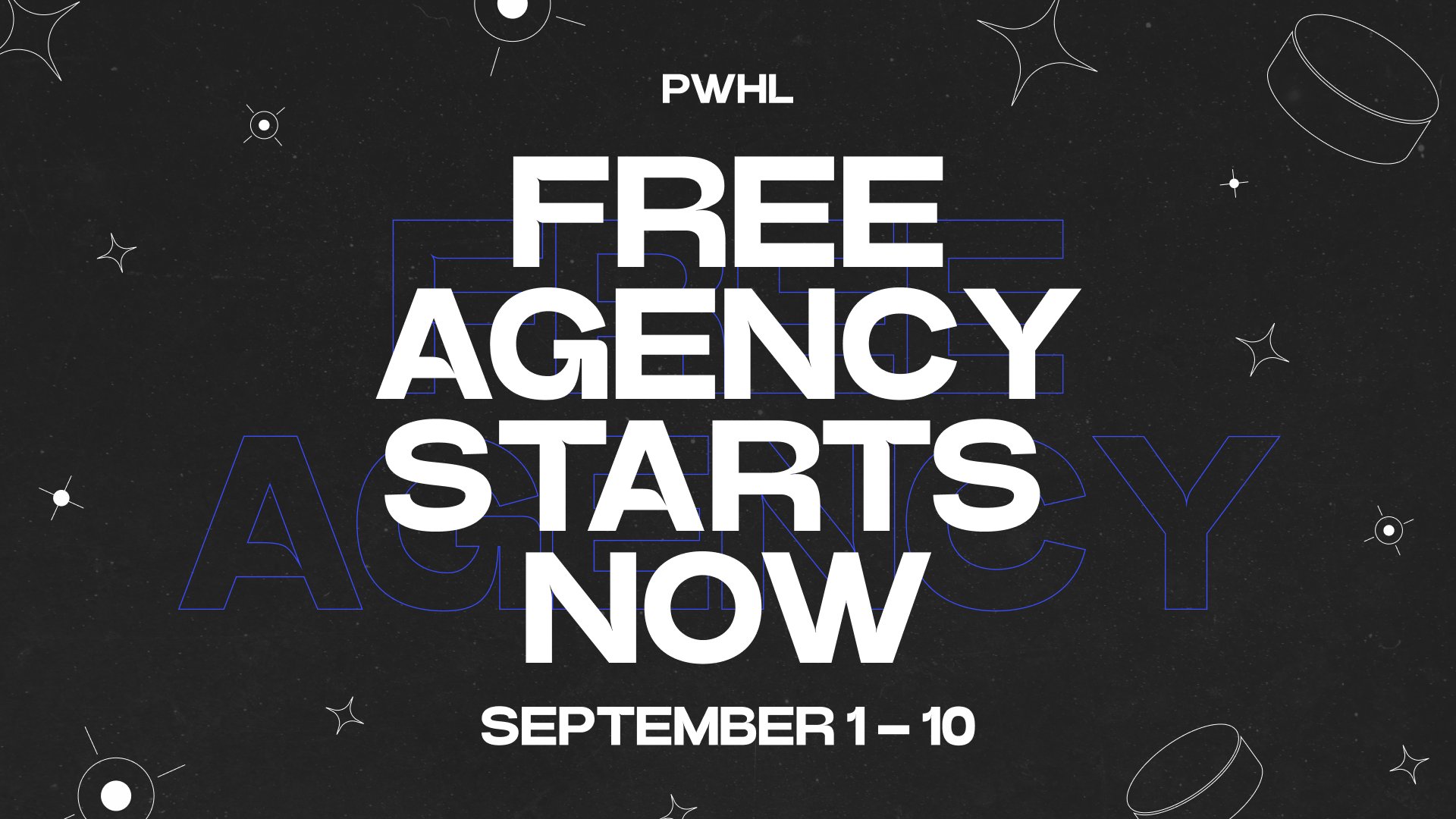 As of 1p EST Free Agency opened up, it would continue the busy day in the PWHL. - Graphic Courtesy of the PWHL