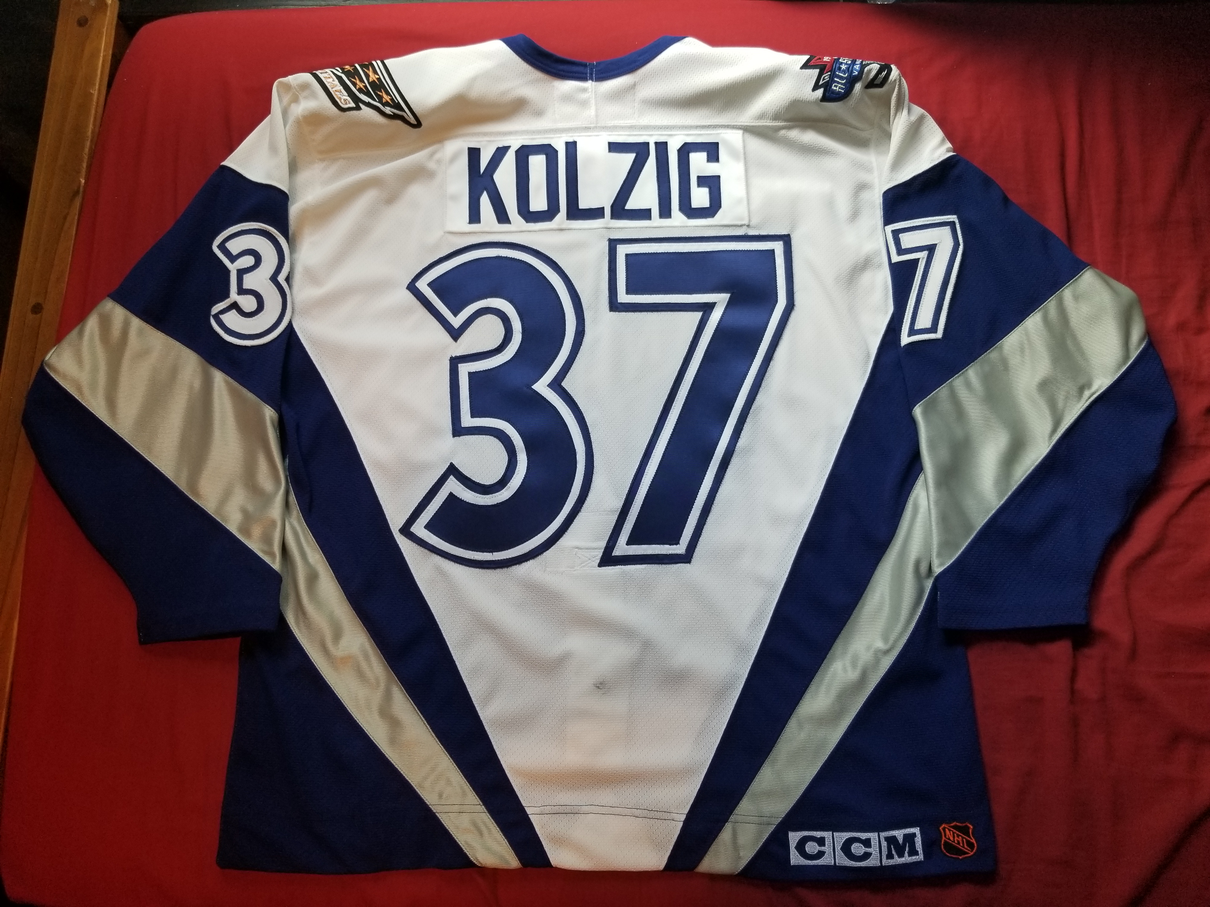 Kolzig World AS White 1998 Back