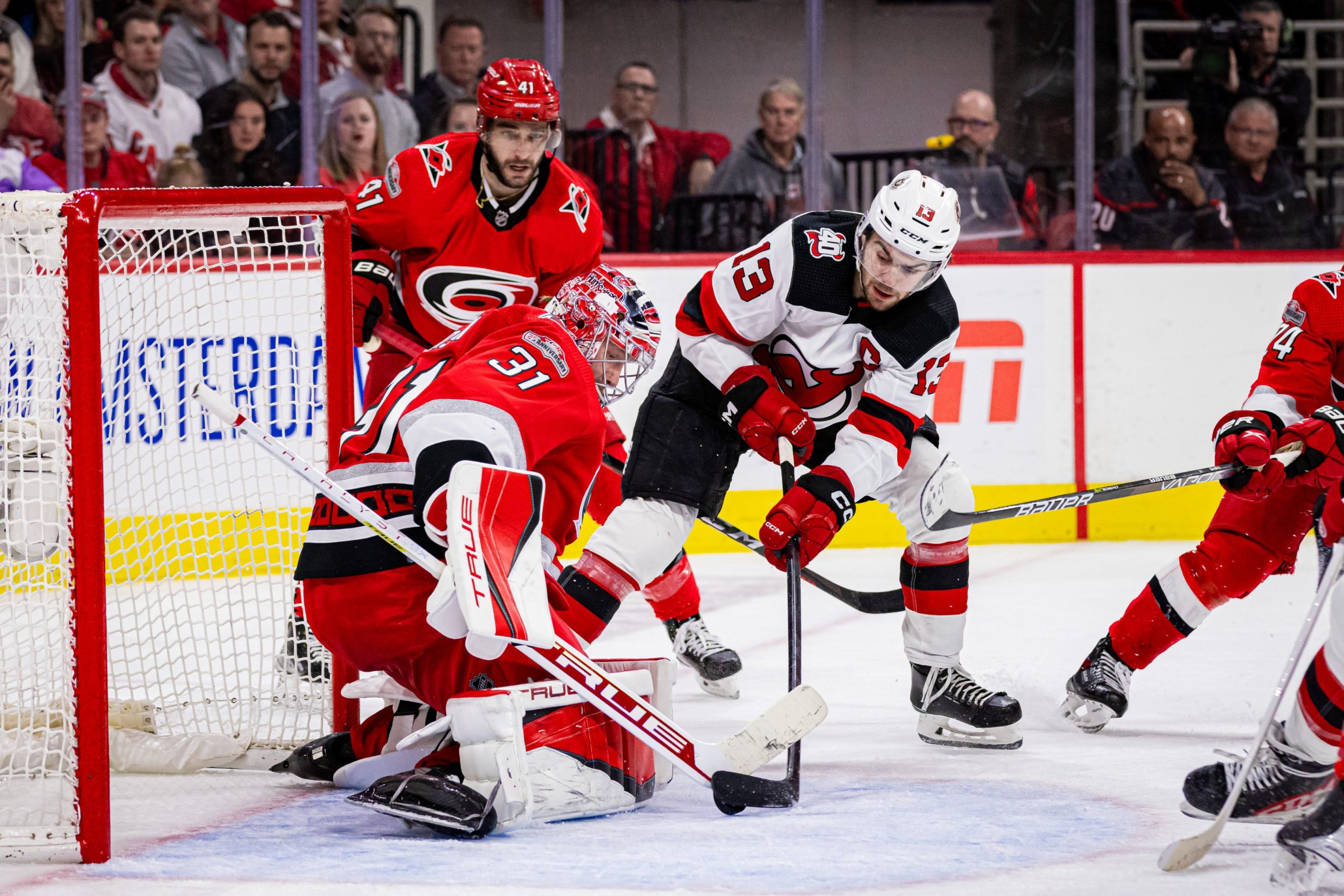 Canes Dominate Devils to Take Game 1